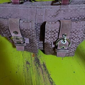 Purple Coach purse.